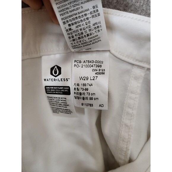 Levis Utility Ankle Pants Womens 29 Cream White Chino Stretch NEW - Picture 10 of 11